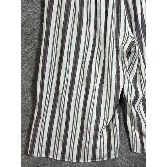 Maurices Linen Rayon Striped Split‎ Wide Leg Cropped Pants Womens Size XXL Belt - Picture 12 of 16